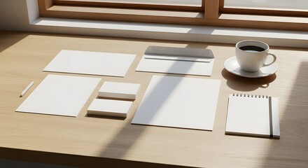 Modern Stationery Mockup Blank Branding Template for Design Presentation