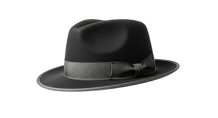 Sleek black fedora in the void