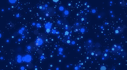 Scattered blue geometric particles