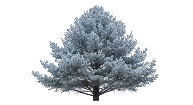 Snowladen magnificent tree against black backdrop