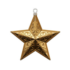 Shimmering Golden Star Ornament with Sparkle Trails — Festive Holiday Decoration

