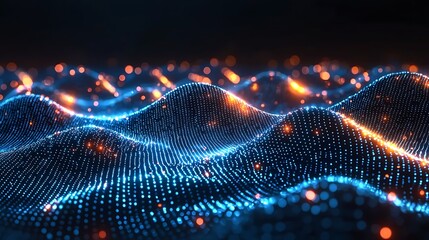 Digital Waves for Abstract Background. (1)