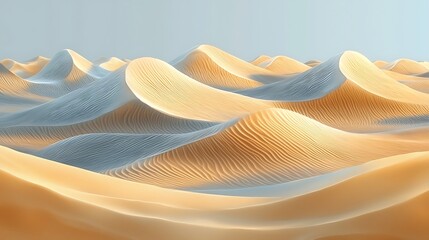 Desert Dunescape: Golden Sands for Calm Sky.