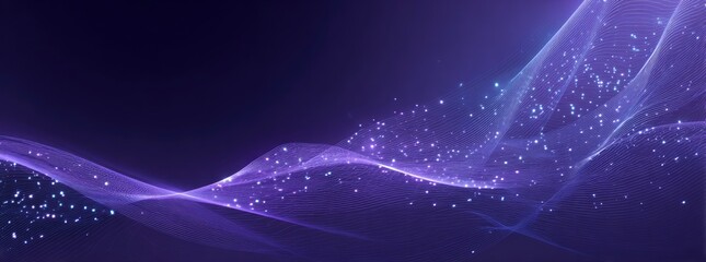 Abstract purple glowing wave background