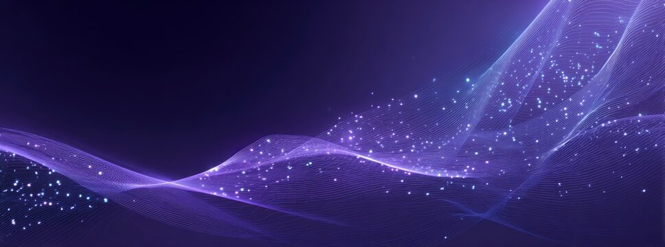 Abstract purple glowing wave background
