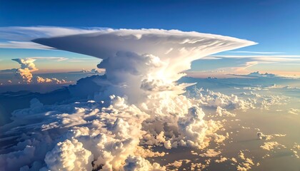 Majestic cloud formation above landscape