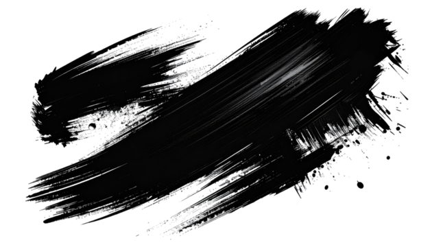 Black paint stroke with subtle gray highlights