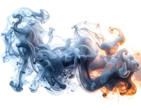 Abstract swirls of color, blending smoke-like patterns