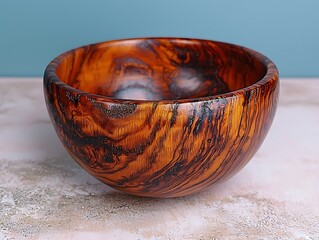 Rustic Wood Bowl for Studio Shot.
