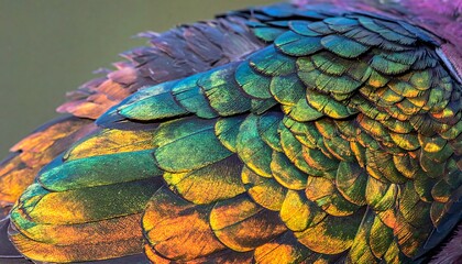 Fototapeta premium Close-up of vibrant bird feathers