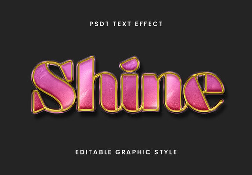 Rose And Gold Glitter Sparkle Pink Golden Text Effect Shiny Outlined Font