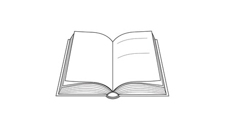 open book with blank pages