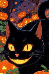 Halloween concept, October, AI