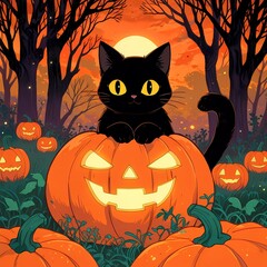 Halloween concept, October, AI