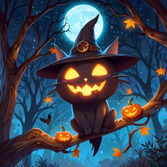 Halloween concept, October, AI