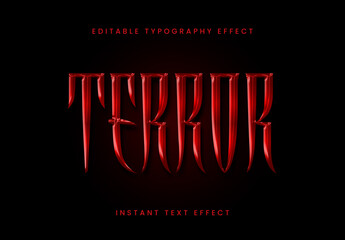 Red Dripping Blood Text Effect Bloddy Horror Font
