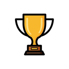 Golden trophy shines brightly symbolizing achievement stage win