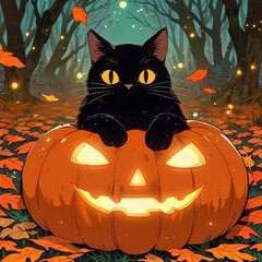 Halloween concept, October, AI