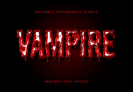 Red Splatter Blood Text Effect Horror Bloody Dripping Font