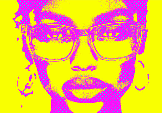 Yellow And Magenta Pop Art Image Effect