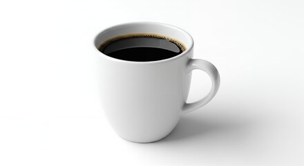 Obraz premium A White Mug of Black Coffee Perfect for Menu, Branding, and Advertisement