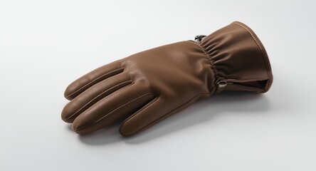 Brown Leather Gloves, Winter Accessory, Fashion Apparel, Warm Handwear, Stylish Design