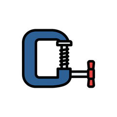 Clamp device presses securely against surface isolated