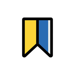 Simple bookmark icon distinguishes content online design