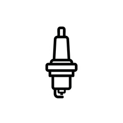 Car spark fires ignition engine outline vector