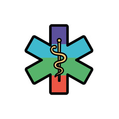 Medical star portrays health outdoors generically