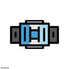 Isometric connector joins components digitally online