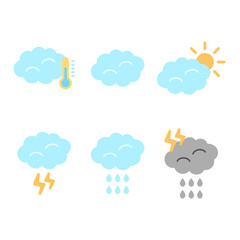구름 날씨 아이콘 세트