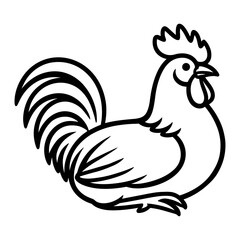 Obraz premium Rooster Laying Down