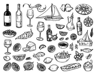Vintage food and drink illustration