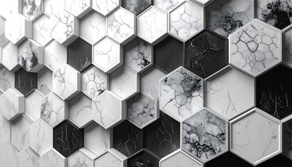 Abstract geometric pattern of hexagons