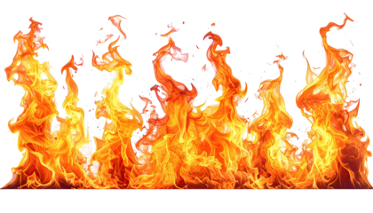 Fiery flames against a black background (1)