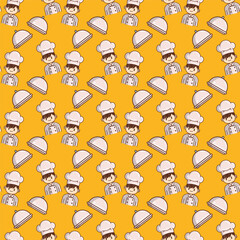 Hand drawn bakery pattern collection