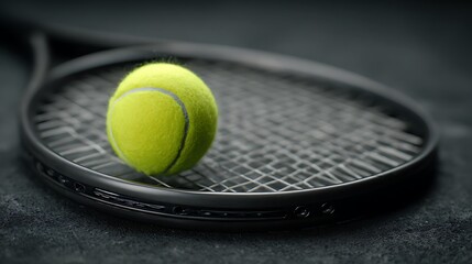 tennis racket and ball