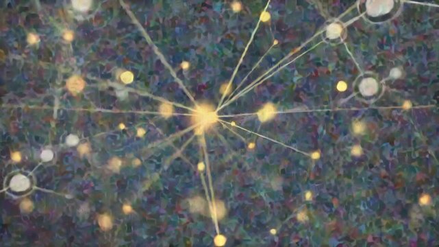 Abstract luxury plexus lines, dots, triangles. Navy blue gold business presentations background. Futuristic, technology, digital, modern network, awards, screensaver, backdrop. 4k, 60fps video loop.