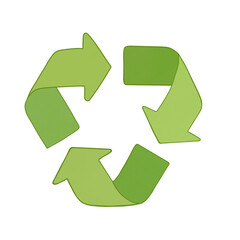 recycle symbol on white background