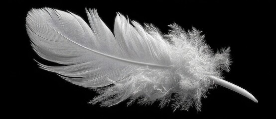 Obraz premium Isolated White Feather
