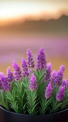 Fototapeta premium A close-up shot of vibrant pink lavender flowers with delicate petals