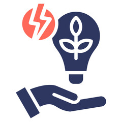 Fototapeta premium Energy Saving glyph color icon