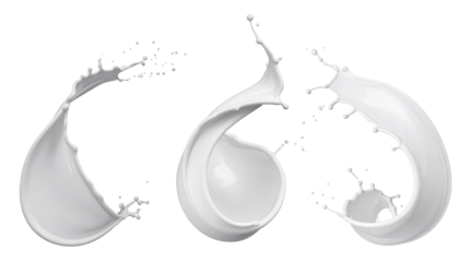Abstract milk splashes