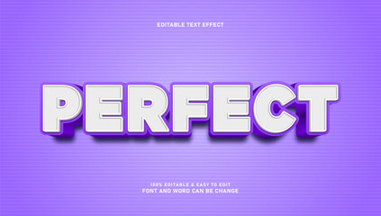 Easily editable 3D purple text effect
