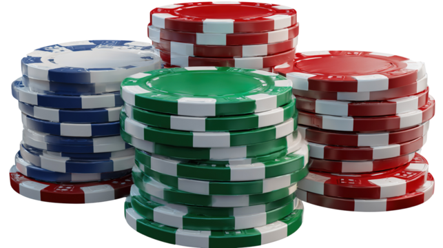 stack of poker chips isolated on transparent background Remove png
