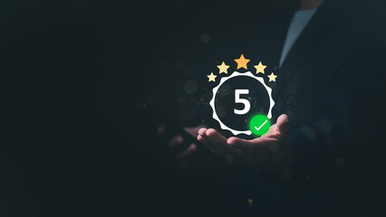 Users Rate Their Service Experience via Online Applications Customer Satisfaction Surveys, Reviews, Service Quality Feedback, and Positive Comments that Boost Business Growth and Reputation