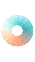 Obraz premium Circular color palette with a gradient of cool and warm tones