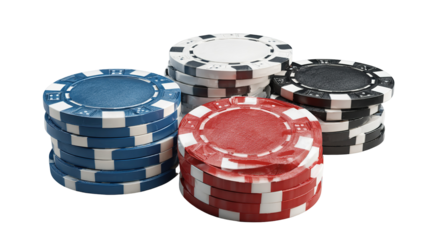 stack of poker chips isolated on transparent background Remove png