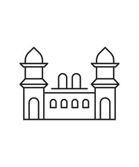 old building icon, vector best line icon.